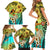 Honolulu Hawaii Family Matching Short Sleeve Bodycon Dress and Hawaiian Shirt Ilima Plumeria with Hula Girl LT7 - Polynesian Pride