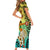 Honolulu Hawaii Family Matching Short Sleeve Bodycon Dress and Hawaiian Shirt Ilima Plumeria with Hula Girl LT7 - Polynesian Pride