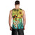 Honolulu Hawaii Men Tank Top Ilima Plumeria with Hula Girl LT7 - Polynesian Pride