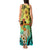 Honolulu Hawaii Tank Maxi Dress Ilima Plumeria with Hula Girl LT7 - Polynesian Pride