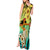 Honolulu Hawaii Tank Maxi Dress Ilima Plumeria with Hula Girl LT7 - Polynesian Pride