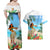 Personalised Hawaii Hula Girl Couples Matching Off Shoulder Maxi Dress and Hawaiian Shirt Honolulu Festival LT7 - Polynesian Pride