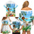 Personalised Hawaii Hula Girl Family Matching Off Shoulder Short Dress and Hawaiian Shirt Honolulu Festival LT7 - Polynesian Pride