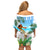 Personalised Hawaii Hula Girl Family Matching Off Shoulder Short Dress and Hawaiian Shirt Honolulu Festival LT7 - Polynesian Pride