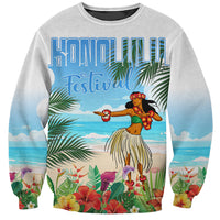 Personalised Hawaii Hula Girl Sweatshirt Honolulu Festival LT7 Unisex Art - Polynesian Pride