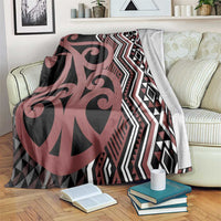 Maori Taniko Patterns Blanket Brown Patiki Motifs Mix Whakairo Ngaru LT7 Brown - Polynesian Pride