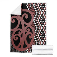 Maori Taniko Patterns Blanket Brown Patiki Motifs Mix Whakairo Ngaru LT7 - Polynesian Pride