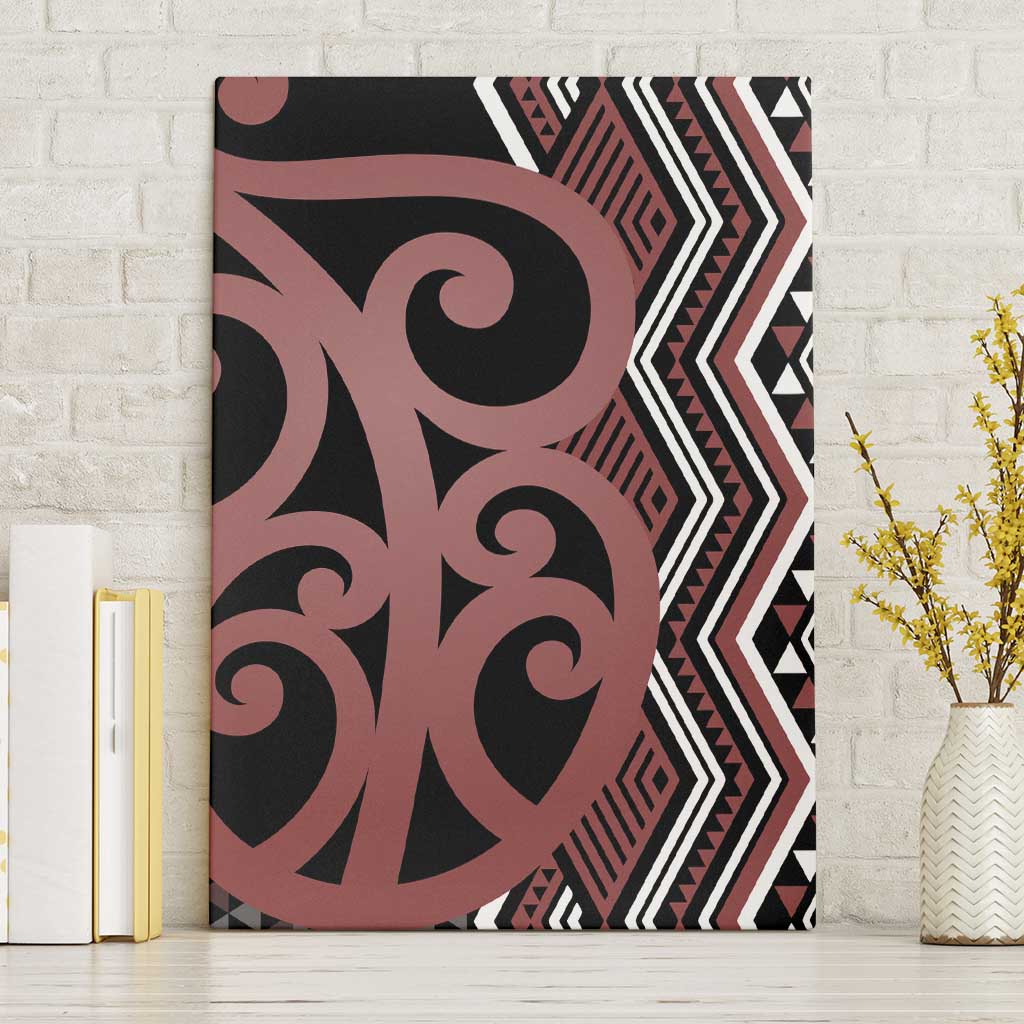 Maori Taniko Patterns Canvas Wall Art Brown Patiki Motifs Mix Whakairo Ngaru LT7 Without Frame Brown - Polynesian Pride