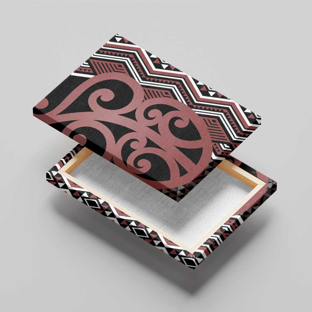 Maori Taniko Patterns Canvas Wall Art Brown Patiki Motifs Mix Whakairo Ngaru LT7 - Polynesian Pride