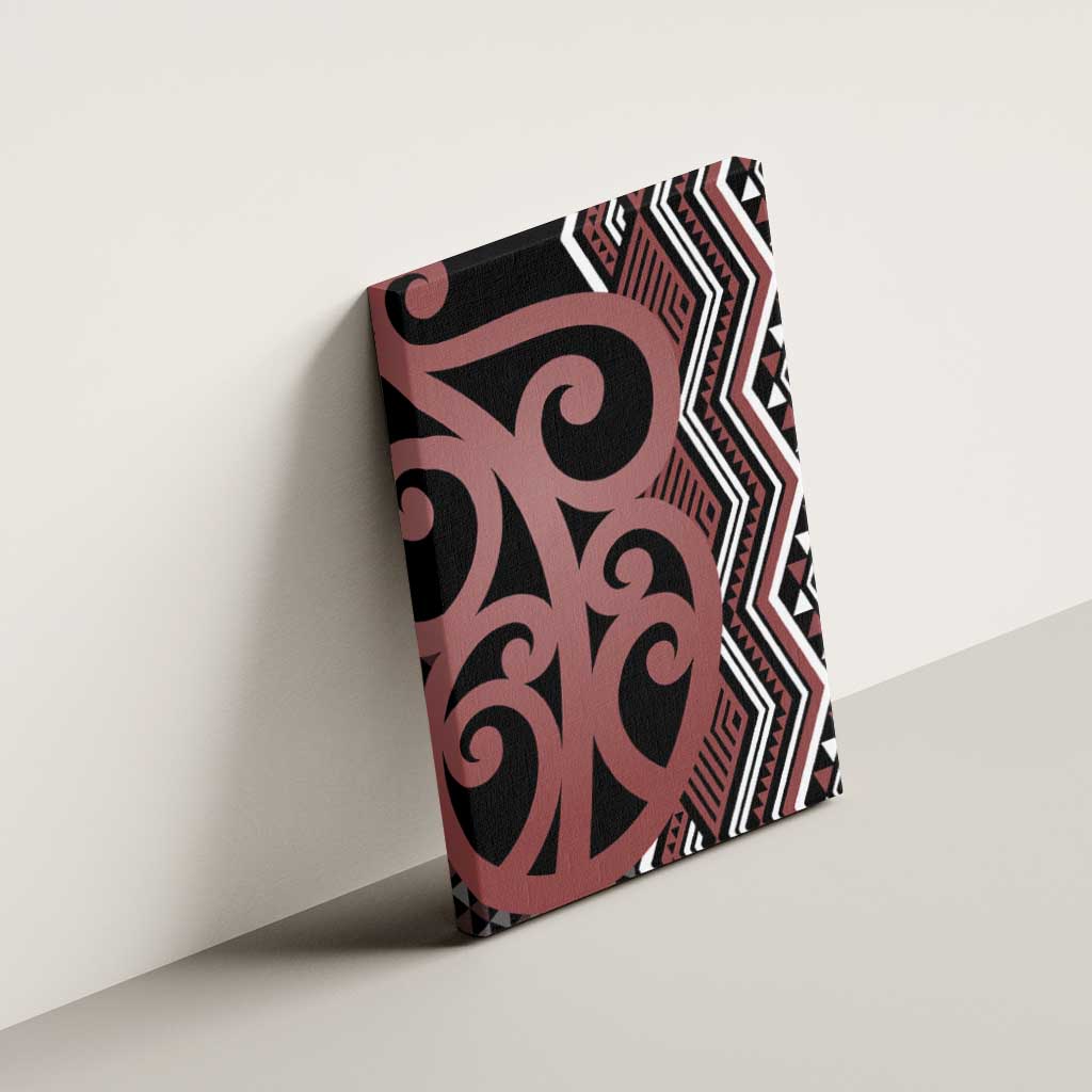 Maori Taniko Patterns Canvas Wall Art Brown Patiki Motifs Mix Whakairo Ngaru LT7 - Polynesian Pride