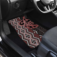 Maori Taniko Patterns Car Mats Brown Patiki Motifs Mix Whakairo Ngaru LT7 - Polynesian Pride