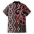 Maori Taniko Patterns Family Matching Off Shoulder Short Dress and Hawaiian Shirt Brown Patiki Motifs Mix Whakairo Ngaru