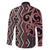 Maori Taniko Patterns Family Matching Off Shoulder Short Dress and Hawaiian Shirt Brown Patiki Motifs Mix Whakairo Ngaru