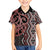 Maori Taniko Patterns Family Matching Off Shoulder Short Dress and Hawaiian Shirt Brown Patiki Motifs Mix Whakairo Ngaru