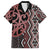 Maori Taniko Patterns Family Matching Short Sleeve Bodycon Dress and Hawaiian Shirt Brown Patiki Motifs Mix Whakairo Ngaru