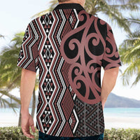 Maori Taniko Patterns Hawaiian Shirt Brown Patiki Motifs Mix Whakairo Ngaru LT7 - Polynesian Pride