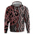 Maori Taniko Patterns Hoodie Brown Patiki Motifs Mix Whakairo Ngaru