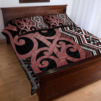 Maori Taniko Patterns Quilt Bed Set Brown Patiki Motifs Mix Whakairo Ngaru LT7 - Polynesian Pride
