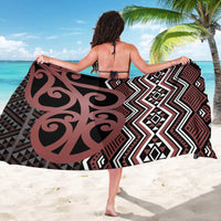 Maori Taniko Patterns Sarong Brown Patiki Motifs Mix Whakairo Ngaru