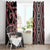 Maori Taniko Patterns Window Curtain Brown Patiki Motifs Mix Whakairo Ngaru