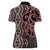 Maori Taniko Patterns Women Polo Shirt Brown Patiki Motifs Mix Whakairo Ngaru