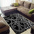 Maori Taniko Patterns Area Rug Black Patiki Motifs Mix Whakairo Ngaru