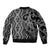 Maori Taniko Patterns Bomber Jacket Black Patiki Motifs Mix Whakairo Ngaru