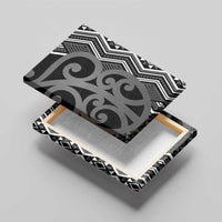 Maori Taniko Patterns Canvas Wall Art Black Patiki Motifs Mix Whakairo Ngaru LT7 - Polynesian Pride