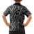 Maori Taniko Patterns Family Matching Long Sleeve Bodycon Dress and Hawaiian Shirt Black Patiki Motifs Mix Whakairo Ngaru