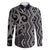 Maori Taniko Patterns Family Matching Long Sleeve Bodycon Dress and Hawaiian Shirt Black Patiki Motifs Mix Whakairo Ngaru