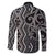 Maori Taniko Patterns Family Matching Long Sleeve Bodycon Dress and Hawaiian Shirt Black Patiki Motifs Mix Whakairo Ngaru