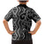 Maori Taniko Patterns Family Matching Mermaid Dress and Hawaiian Shirt Black Patiki Motifs Mix Whakairo Ngaru