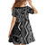 Maori Taniko Patterns Family Matching Puletasi and Hawaiian Shirt Black Patiki Motifs Mix Whakairo Ngaru