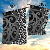 Maori Taniko Patterns Garden Flag Black Patiki Motifs Mix Whakairo Ngaru LT7 - Polynesian Pride