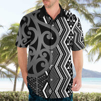 Maori Taniko Patterns Hawaiian Shirt Black Patiki Motifs Mix Whakairo Ngaru LT7 - Polynesian Pride