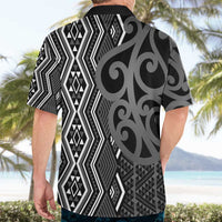 Maori Taniko Patterns Hawaiian Shirt Black Patiki Motifs Mix Whakairo Ngaru LT7 - Polynesian Pride