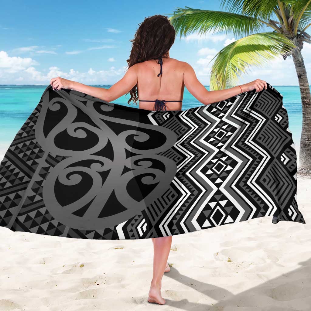 Maori Taniko Patterns Sarong Black Patiki Motifs Mix Whakairo Ngaru