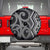Maori Taniko Patterns Spare Tire Cover Black Patiki Motifs Mix Whakairo Ngaru