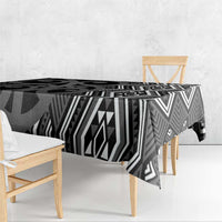 Maori Taniko Patterns Tablecloth Black Patiki Motifs Mix Whakairo Ngaru LT7 - Polynesian Pride