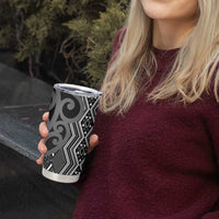 Maori Taniko Patterns Tumbler Cup Black Patiki Motifs Mix Whakairo Ngaru LT7 - Polynesian Pride