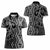 Maori Taniko Patterns Women Polo Shirt Black Patiki Motifs Mix Whakairo Ngaru