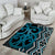 Maori Taniko Patterns Area Rug Azure Patiki Motifs Mix Whakairo Ngaru