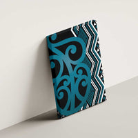 Maori Taniko Patterns Canvas Wall Art Azure Patiki Motifs Mix Whakairo Ngaru LT7 - Polynesian Pride