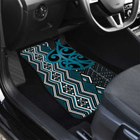 Maori Taniko Patterns Car Mats Azure Patiki Motifs Mix Whakairo Ngaru LT7 - Polynesian Pride