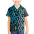 Maori Taniko Patterns Family Matching Mermaid Dress and Hawaiian Shirt Azure Patiki Motifs Mix Whakairo Ngaru