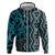 Maori Taniko Patterns Hoodie Azure Patiki Motifs Mix Whakairo Ngaru