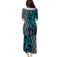 Maori Taniko Patterns Puletasi Azure Patiki Motifs Mix Whakairo Ngaru LT7 - Polynesian Pride