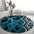 Maori Taniko Patterns Round Carpet Azure Patiki Motifs Mix Whakairo Ngaru