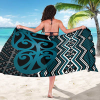 Maori Taniko Patterns Sarong Azure Patiki Motifs Mix Whakairo Ngaru