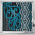 Maori Taniko Patterns Shower Curtain Azure Patiki Motifs Mix Whakairo Ngaru